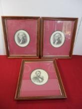 Framed Presidential Prints-Lot of 3