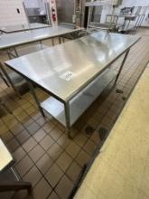 6' Stainless Table with Shelf