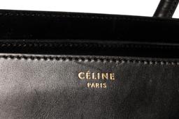 Celine Black Multicolor Suede Leather Micro Luggage Handbag