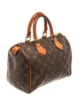 Louis Vuitton Brown Monogram Speedy 25 Handbag