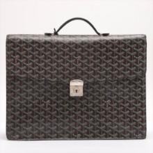 Goyard Black Goyardine Coated Canvas Chypre Deux Soufflets Briefcase Bag