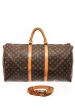 Louis Vuitton Brown Monogram Canvas Bandouliï¿½re Keepall 55 Travel Bag