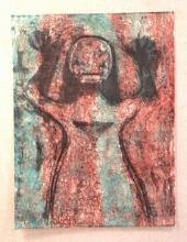 Mujer Con Brazos En Alto by Rufino Tamayo