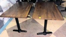 QTY. 2 - WOOD TABLES, 4 FT. X 30", X $