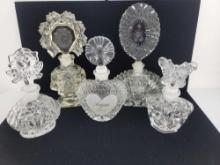 ORNATE GLASS PERFUME BOTTLES