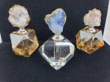 GEODE CRYSTAL PERFUME BOTTLES