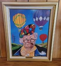 UP AND AWAY BY RED SKELTON CANVAS TRANSFER