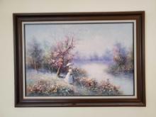 FRAMED OIL PAINTING ON CANVAS