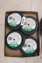 FLAT OF LAWN MOWER WHEELS