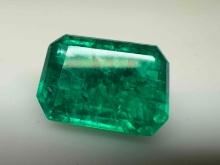 9.6ct Emerald Cut Emerald Gemstone