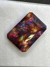 Emerald Cut Multi-Color Ammolite Gemstone 26.70ct