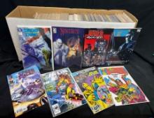 Long Box over 250 Comics. KISS, Terminator, Swamp Thing, Iron Man more