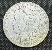 1896-S Morgan Silver Dollar 90% Silver Coin 0.91 Oz