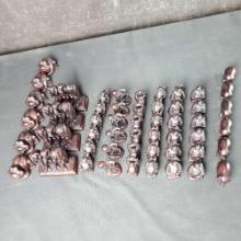 Lot of approx. 50 various small resin figures budahs pigs monkeys frogs