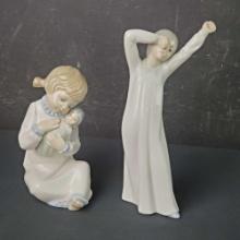 2 Vintage Zraphin porcelain figures