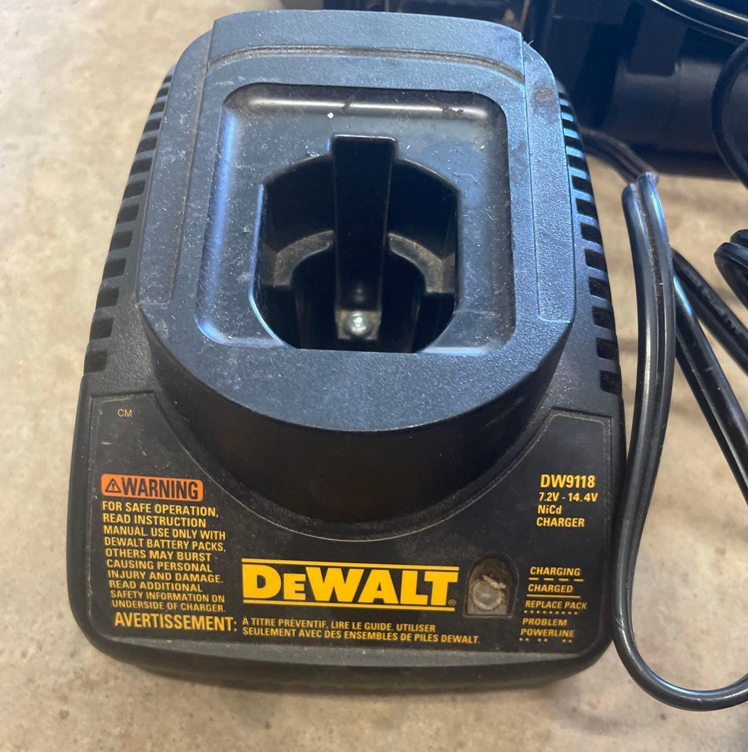 power drill; charger; extra battery