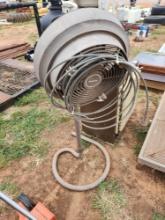 misting fan on a stand