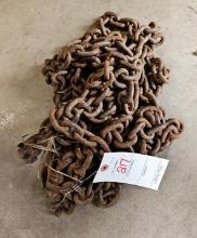 25 ft 3/8 log chain w/ 2 hooks