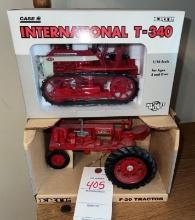 1/16 scale Farmall F20 and IH T 340 Crawler