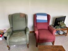 Two Chairs with Side Table & TV
