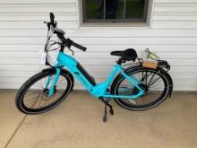 E Dash Serfas New E-Bike Hydraulic Brakes Large W/Rack 46.8V 13.6AH 500W #JH21L02828 Summer Blue