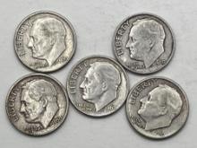 Dimes, 5 Total , 1960 D