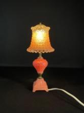 Candlewick Style Table Lamp w/ Glass Shade