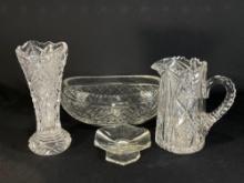 Assorted crystal glassware