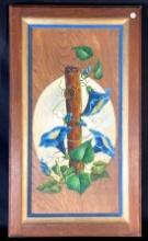 Relief "Morning Glory" on woodcut frame