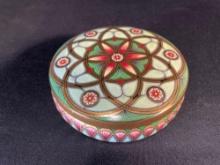 Candy tin ornately painted