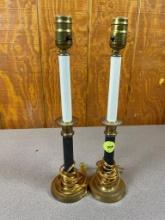 Brass Candlestick Style Lamps