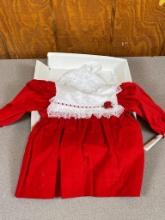 Toddler's Red Velvet Dress