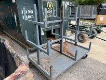 Gray Mobile Bar And Pipe Rack