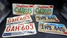 6 - South Dakota License Plates