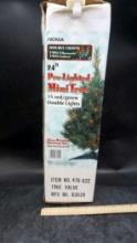 Noma 24" Pre-Lighted Mini Tree (Red/Green Lights)