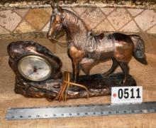 VINTAGE HORSE CLOCK