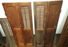 PAIR OF VINTAGE BI-FOLD INTERIOR SHUTTERS - PICK UP ONLY