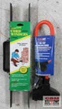 Grip 39018 2' Tri-Tap Extension Cord Sterling HF-66 2pk Cord Winder