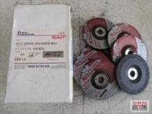 United Abrasives SAIT 20013 Depressed Center Grinding Wheels, T27, 4" x 1/4" x 5/8", A24R, Metal -