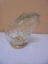 Glass Frog Cookie Jar