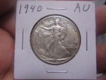 1940 Silver Walking Liberty Half Dollar