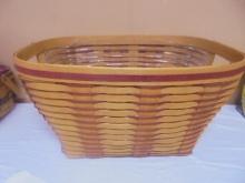 1994 Longaberger Sweetheart Forever Yours Basket w/ Protector