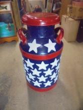 Americana Painted Steel Milk Can