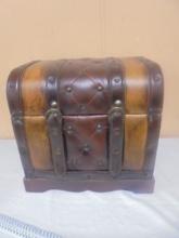 Leather Wrapped Storage Chest