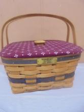 1992 Longaberger JW Collection Cake Basket w/ Lid