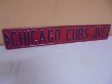 Heavy Metal Chicago Cubs Ave Street Sign