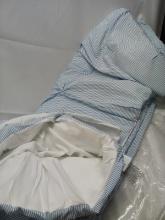 Blue and white stripped full/ queen comforter