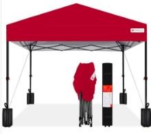 BCP 10’x10’ Red Single Person Set-up Pop-up Canopy w/ Case- MSRP $209.99