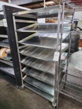 Slanted 6 Shelf Metal Rack