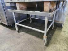 39 in. x 32 in. Stainless Steel Equipment Stand on Casters